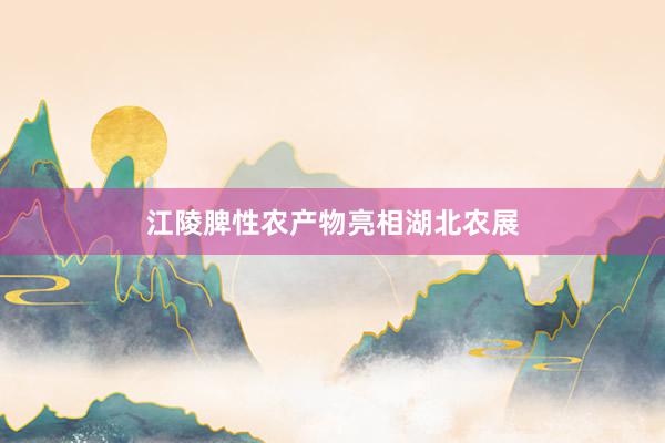 江陵脾性农产物亮相湖北农展