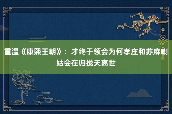 重温《康熙王朝》：才终于领会为何孝庄和苏麻喇姑会在归拢天离世